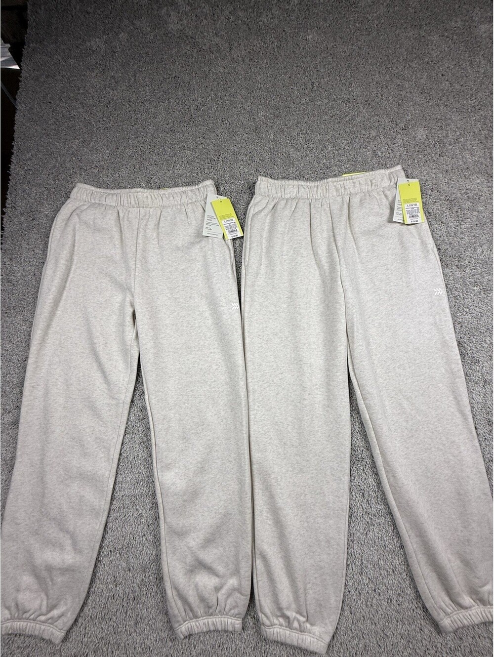NWT All In Motion Boys 10-12 Sweatpants With Pockets Light Gray 2 Pack